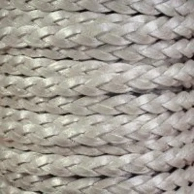 5mm Metallic Pearl Braided Flat Leather by the Foot