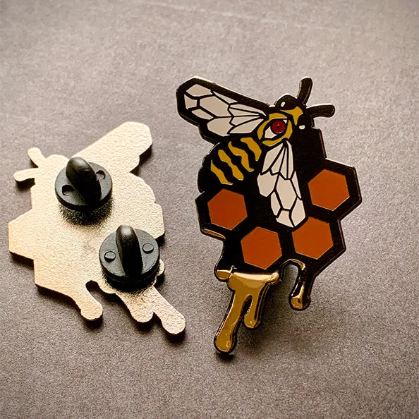 All-Seeing Honey Bee Enamel Pin