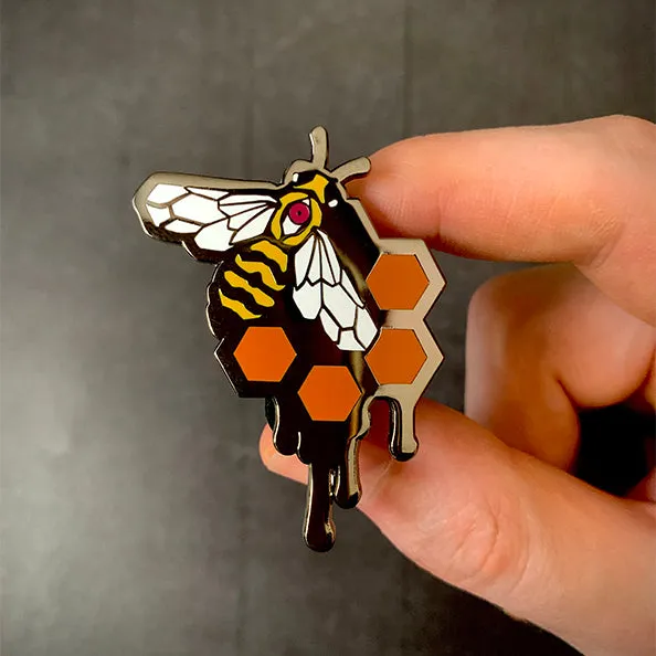 All-Seeing Honey Bee Enamel Pin