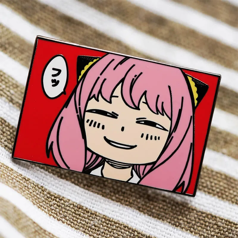 Anya Heh Face Smile Enamel Pin Spy X Family