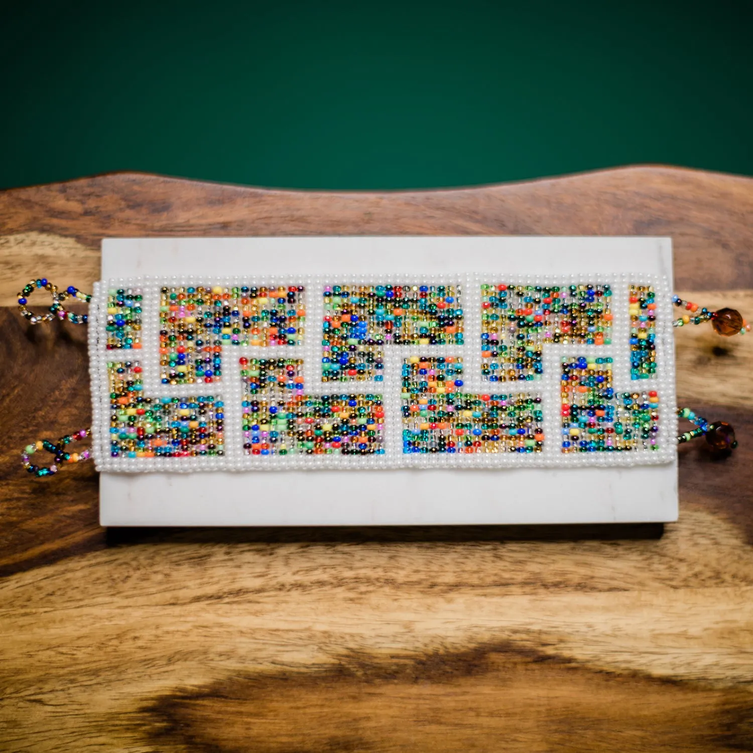 Beaded Mosaic Cuff