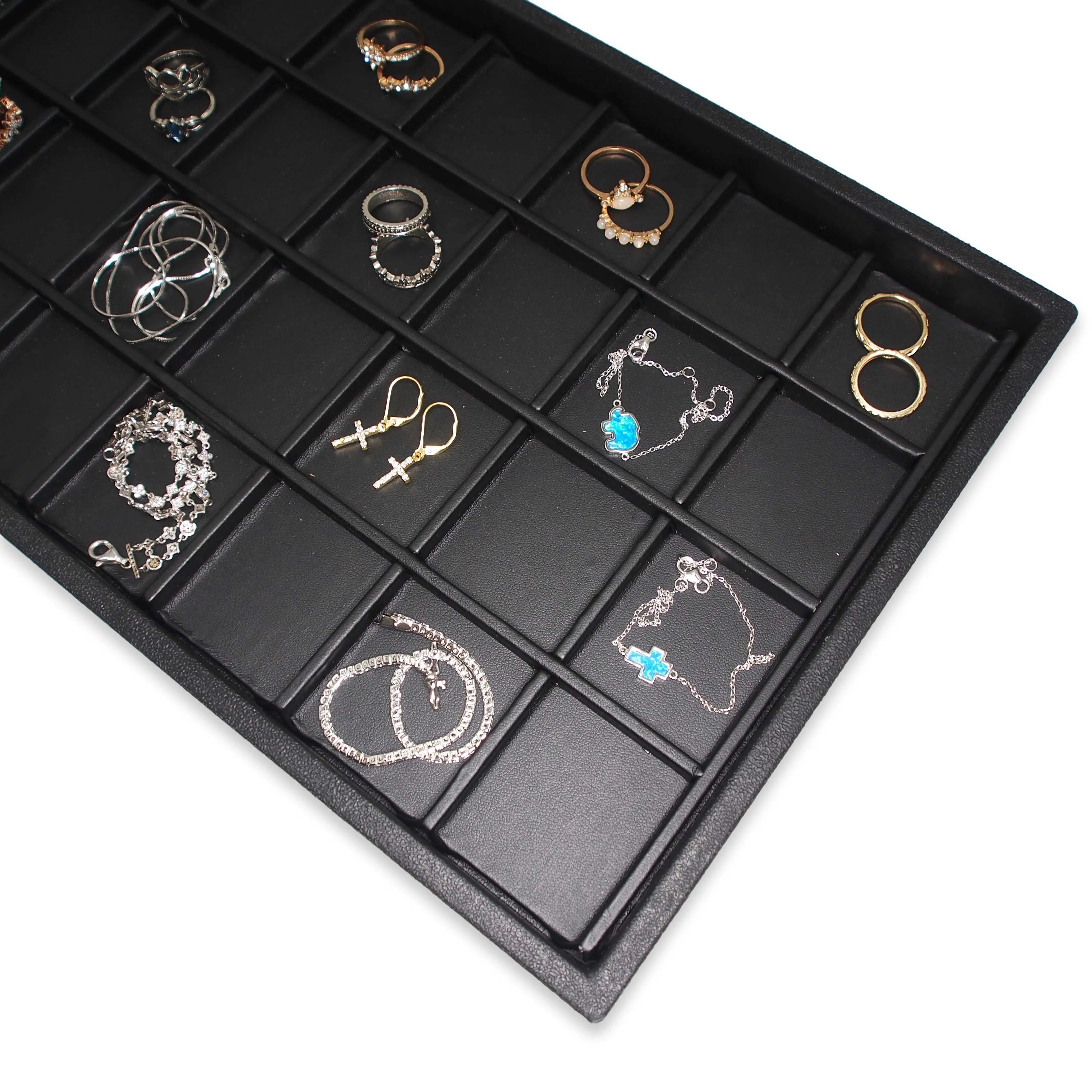 Black Faux Leather 32 Section Deluxe Insert Liner