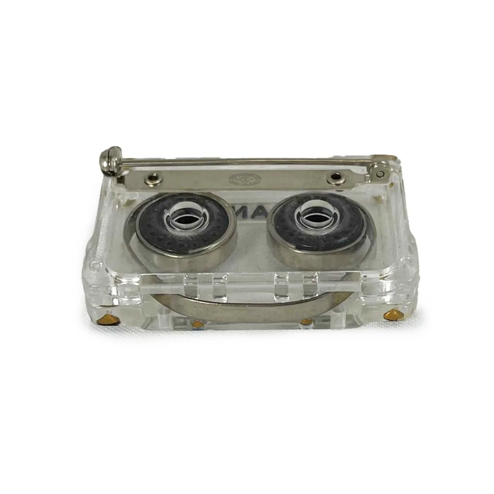 CHANEL 04P '' Cassette Tape - Resin / Black Brooch