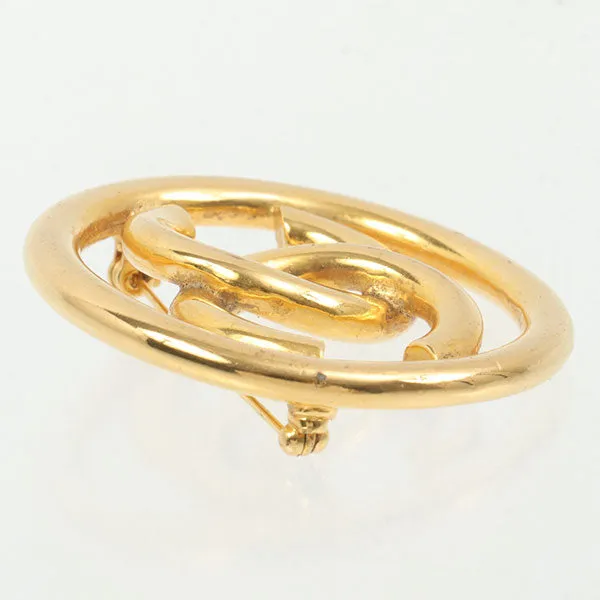 Chanel 1993 Made Round Cutout Cc Mark Brooch