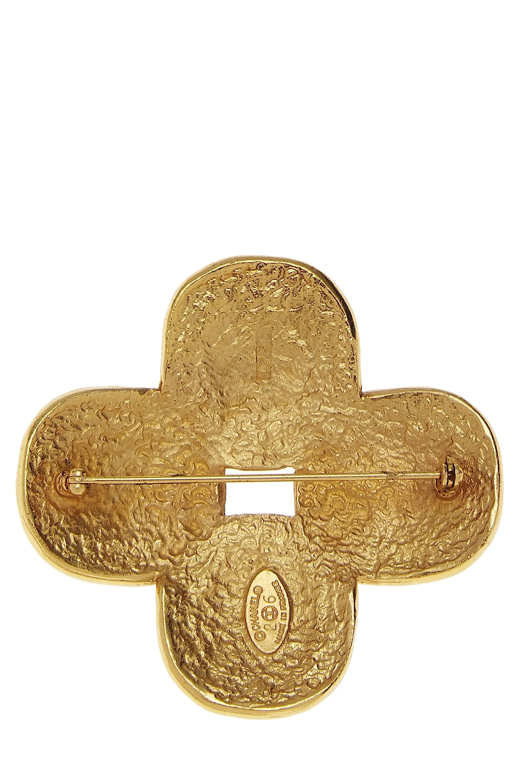 Chanel,  Gold & Multicolor Gripoix Pin, Multi