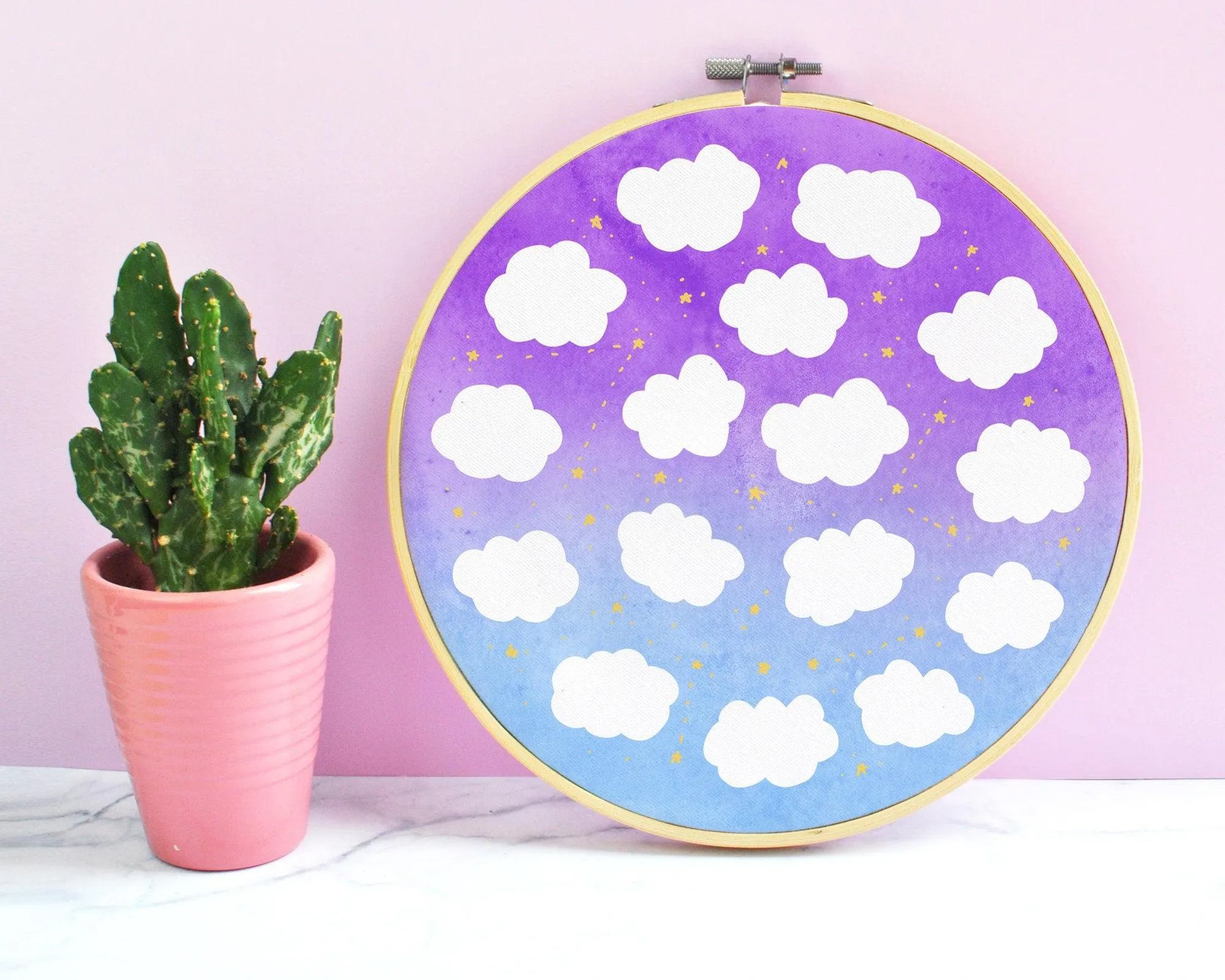 Cloud Enamel Pin Display Hoop | Cute Pastel Pin Board | Kawaii Pin Organiser | Custom Pin Holder