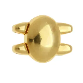 Cymbal Magnetic Clasps for SuperDuo Beads, Kypri, Oval 13x10mm, 24K Gold Plated (1 Set) (1 Set)