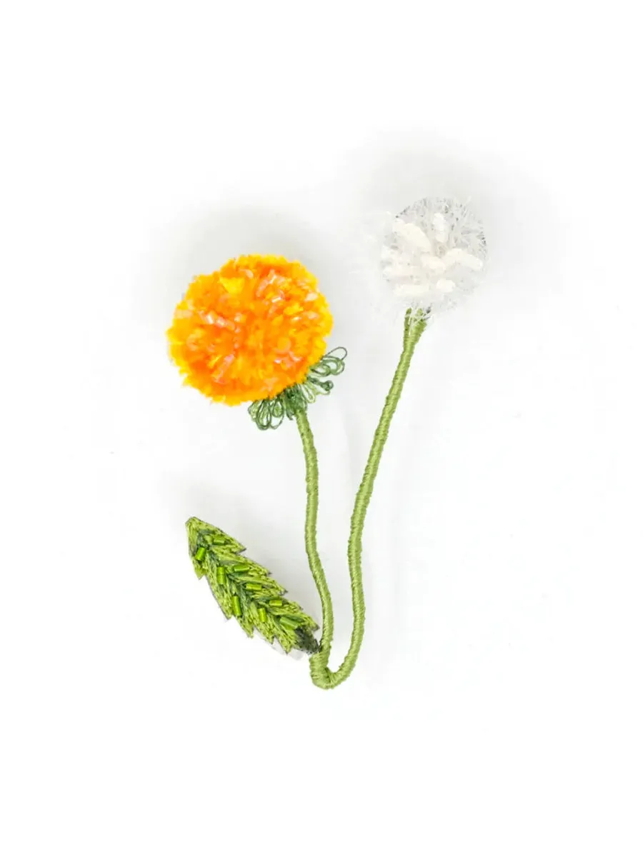 Dandelion Brooch Pin