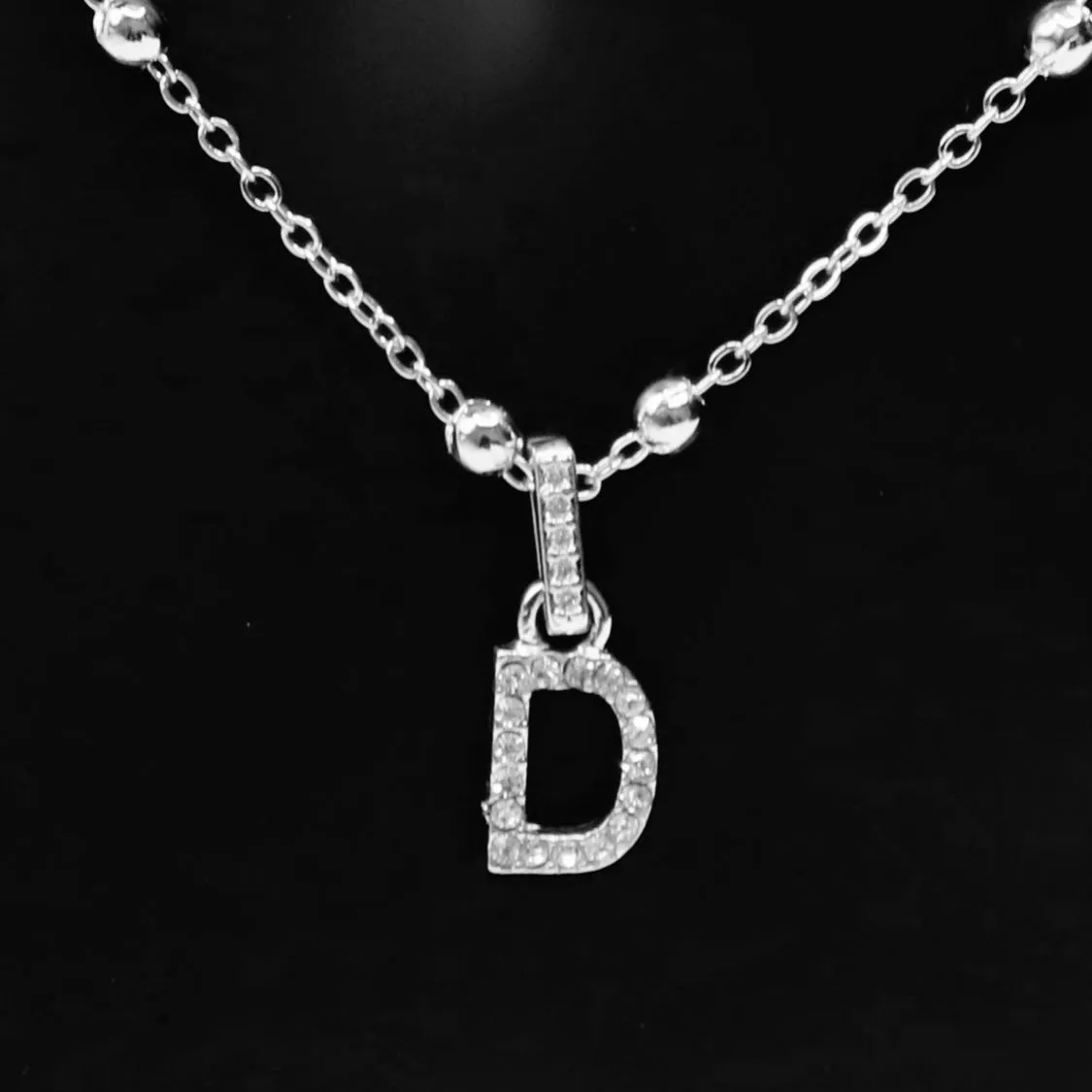 DISPLAY 132 piece Rhinestone Initial Letter Necklace Bracelet Anklet Gold Silver PICK UP ONLY