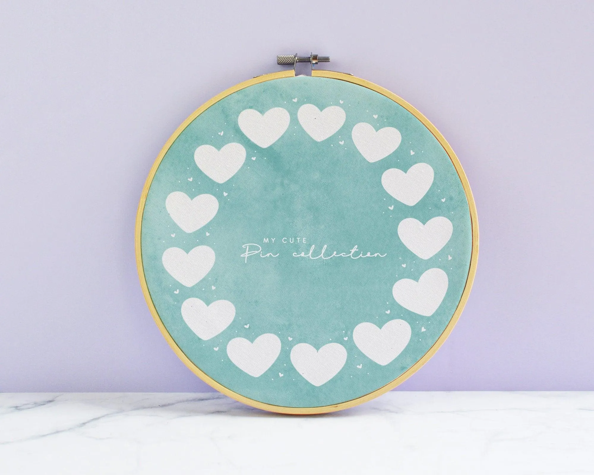 Heart Enamel Pin Display Hoop | Custom Pin Holder | Kawaii Pin Board | Personalised Pin Collection Display