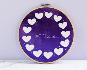 Heart Enamel Pin Display Hoop | Custom Pin Holder | Kawaii Pin Board | Personalised Pin Collection Display
