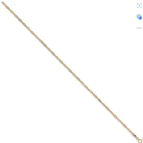 Hollow Singapore Anklet - 9ct Gold