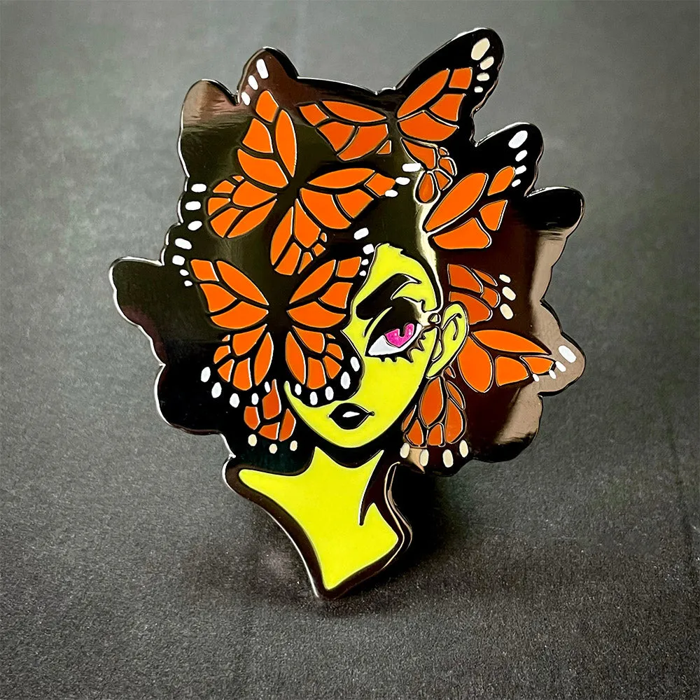 Monarch Anime Butterfly Girl Hard Enamel Pin