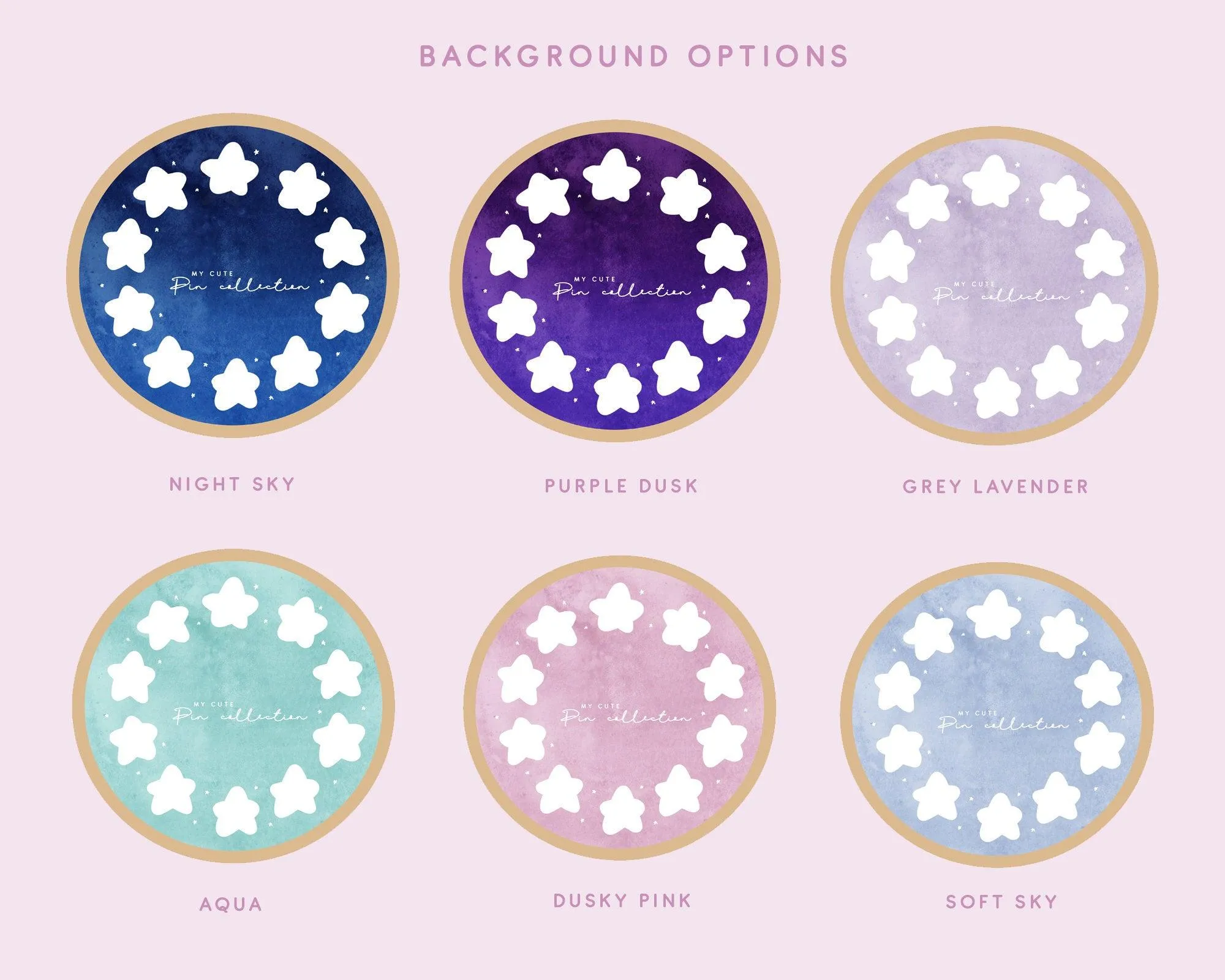 Star Enamel Pin Display Hoop | Custom Kawaii Pin Board | Pastel Pin Holder | Personalised Pin Display