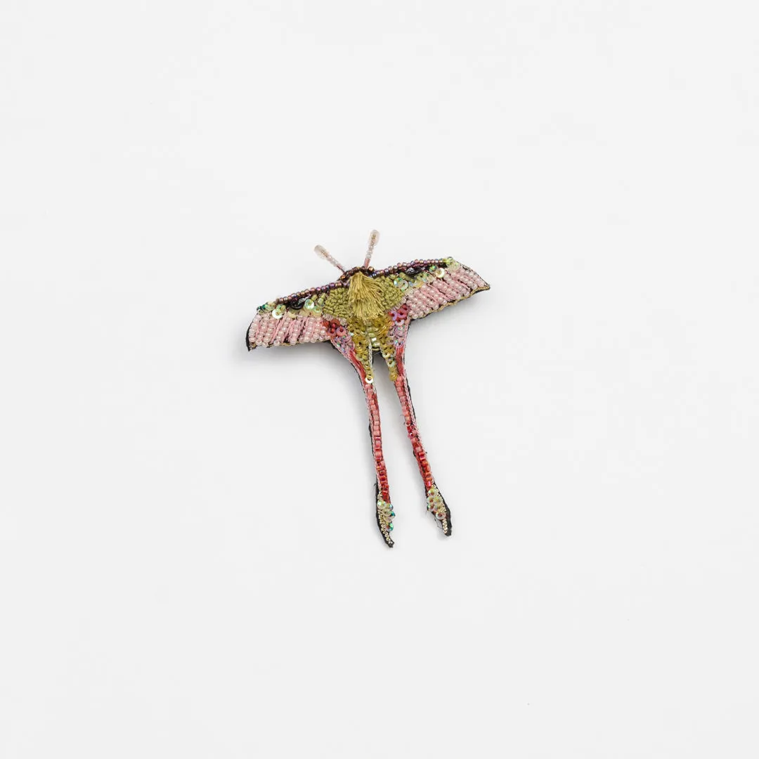 Trovelore embroidered insect brooch